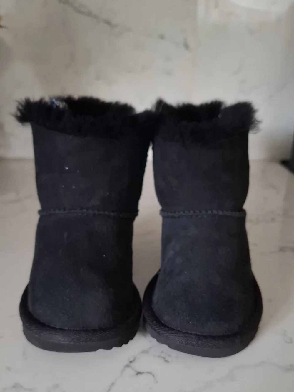UGG Kids Black Bow Short Boot